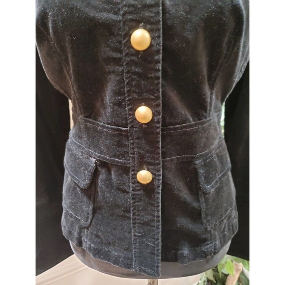 My Michelle Women's Black Cotton Long Sleeve Buttons Front Casual Jacket Size L - Picture 6 of 14